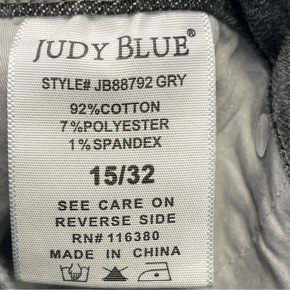 Judy Blue High Waist Tummy Control Release Hem Skinny Jeans in Black - 15 / 32 - Picture 7 of 7